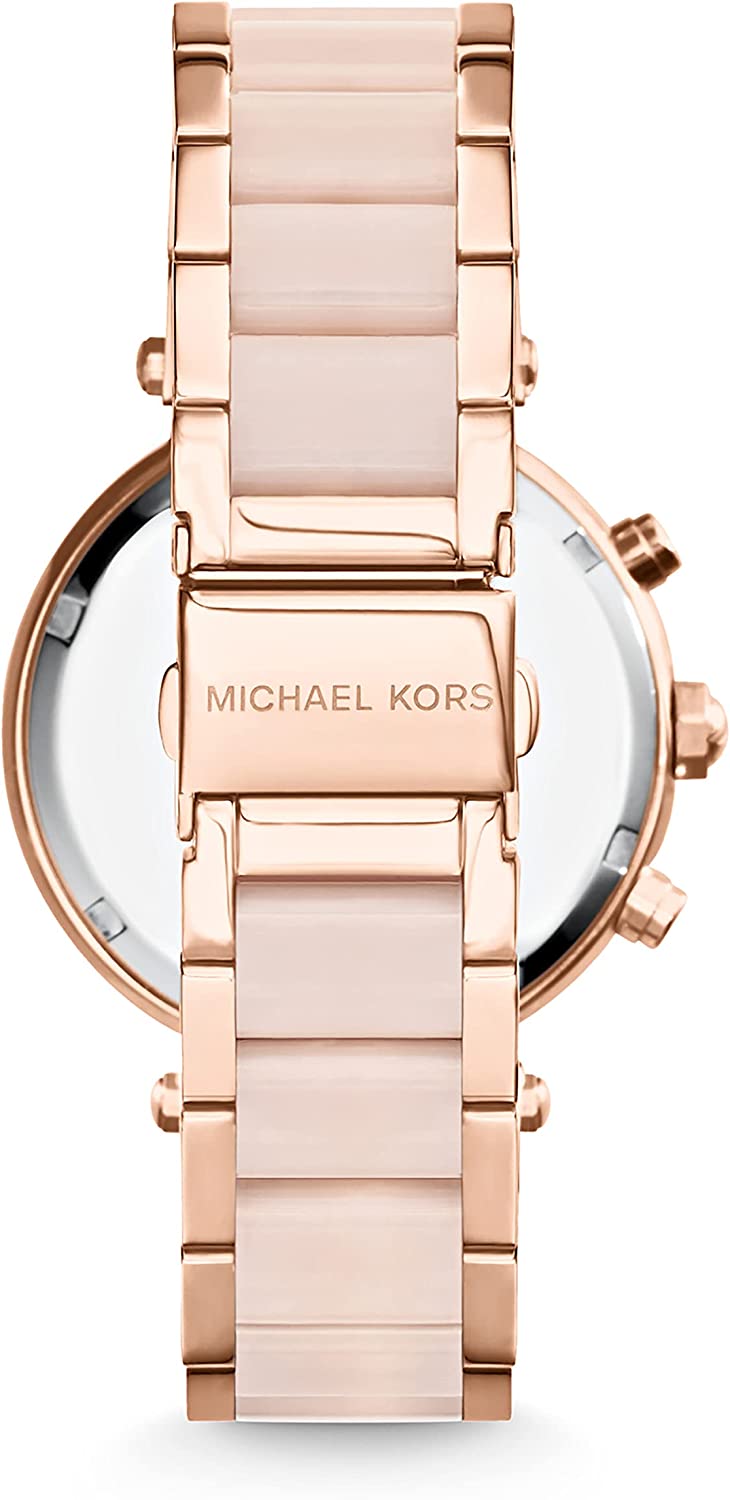230816031229018_1 Michael Kors Parker Stainless Steel Watch With Glitz Accents - Image 1